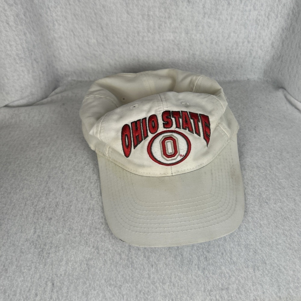 Ohio St Buckeyes Top Of The World Baseball Hat White Red Snap‎ Back VTG